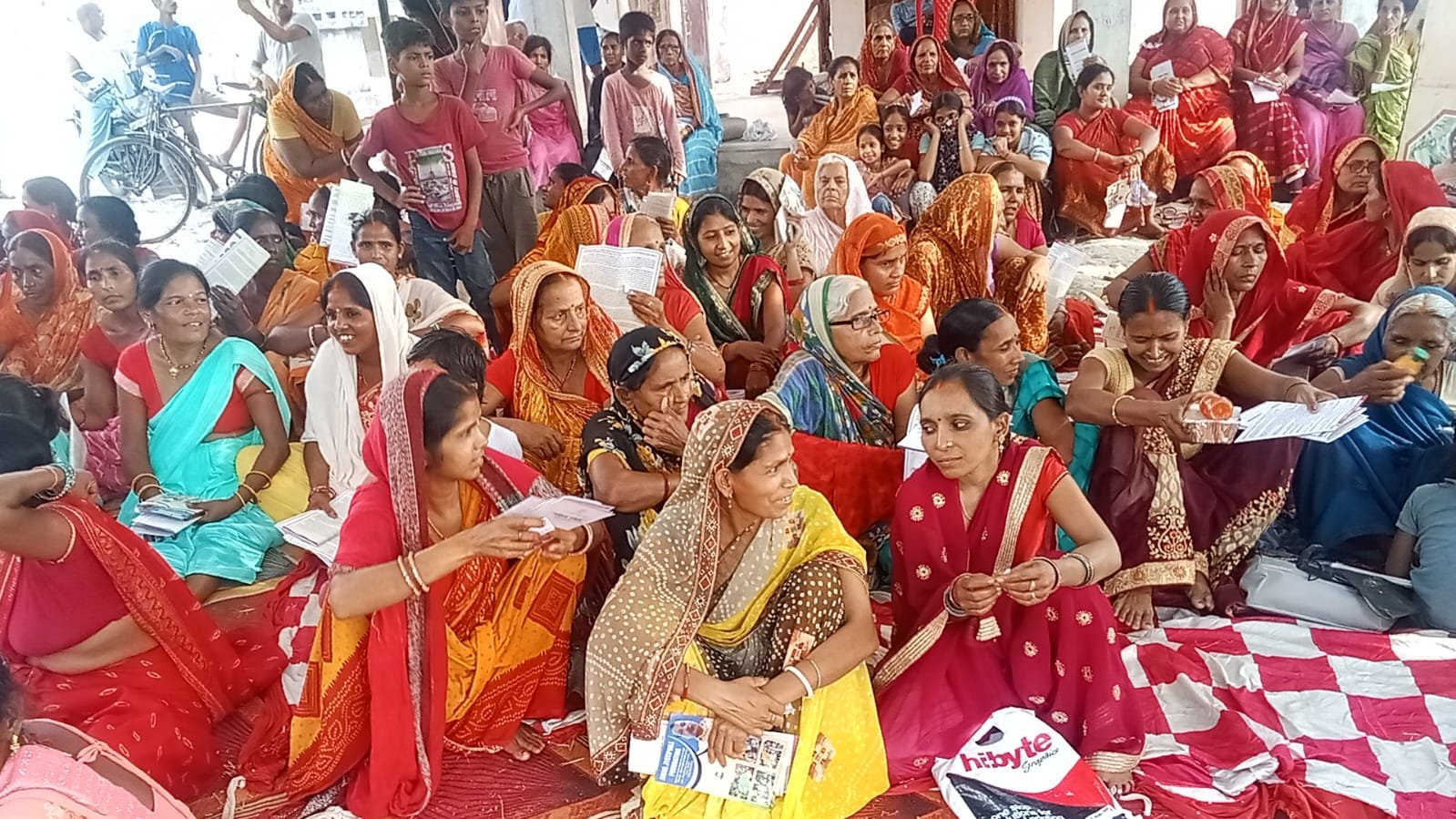 Women participating in a training program